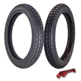 Kenda Small Block K262 2.75-17 Tube-Type (TT) Tires for Small Street and Trail Bikes, Dirt Bikes, and Scooters - Durable Off-Road and On-Road Performance with Keychain 2.75x17 (2 Pack)